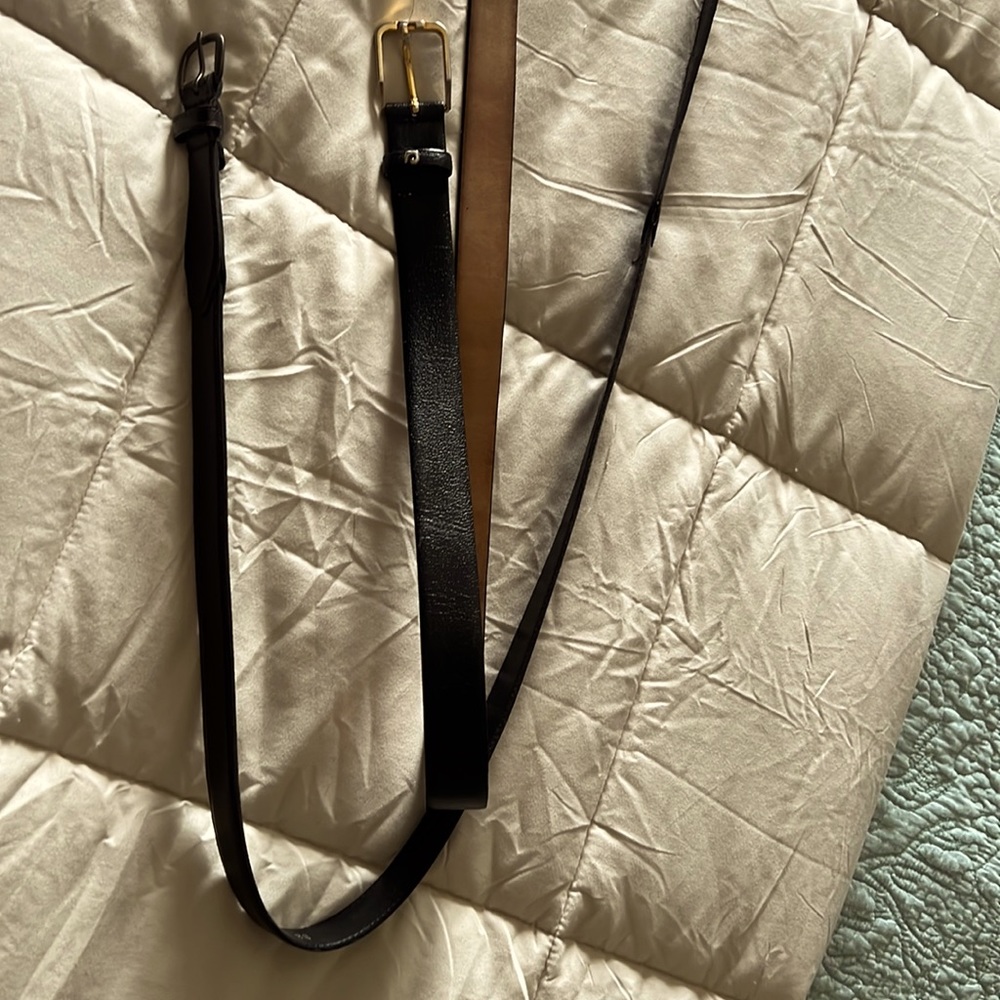 2 mens high quality leather belts sz 36